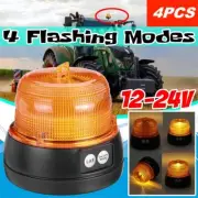 4PCS Protable Flashing Magnetic LED Strobe Beacon Light Lamp Battery Powered