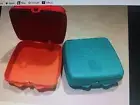 TUPPERWARE Sandwich keeper aqua/blue orange