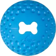 Rogz Boredom Buster Gumz Bounce Fetch Ball Dog Toy Blue Medium