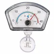 0-40C Aquarium Suction Cup Submersible Oval Shape Dial Index Thermometer Clear