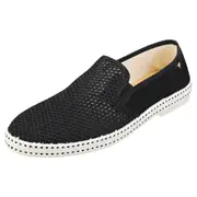 Rivieras Classic Mens Espadrille Shoes in Black 43 EU