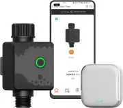 Black Wifi Sprinkler, 1 Zone Smart Water Timer, Outdoor Hose Timer for Lawns, Ya