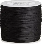 Parachute Cord Micro Cord Black 1.12mm x 1,000 ft. Braided premium nylon sport a
