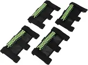 X AUTOHAUX Roll Bar Grab Handles for Jeep Wrangle 1955-2023 Grip Handle Holder Nylon PVC Green 4 Pcs