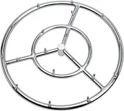 GASPRO 18 Inch Round Fire Pit Burner Ring, Jet Burner Ring for Natural Gas or Propane Fire Pit, 304 Series Stainless Steel, High Flame…