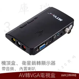 【新品下殺】AV轉VGA TV BOX RF轉VGA 液晶電視盒 接閉路看電視 QQKG YZ5V