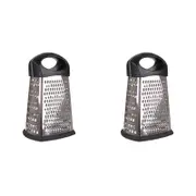 2PK Appetito Stainless Steel 4 Sided Grater Home Kitchen Cooking