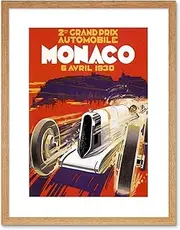 Sport Advert Monaco Grand Prix Monte Carlo Motor Framed Wall Art Print