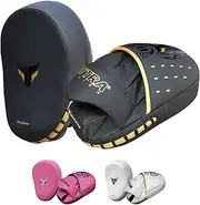 Mytra Fusion Boxing Pads Curved Focus Punching Mitts MMA Muay Thai Boxing Mitts for Kickboxing Training and Kick Pads for Martial Arts.