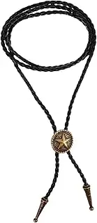 [WOFASHPURET] Adjustable Western Style Bolo Tie Chain Necklaces for Men Decorative Necklace Set