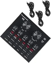 HAMPPLIES 1 Set Livestreaming Sound Card with Sound Effects Board for Recording Performance Features Intelligent Noise Reduction and Volume Controls