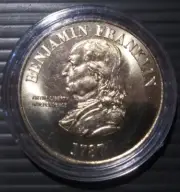 Vintage 1969 Benjamin Franklin Pennsylvania Cupro-Nickel State Coin Proof