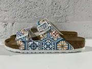 NEW Birkenstock Arizona BS Kith Moroccan Tile Medallion Blue 1018853 Men's Sz 8