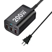 [GaN Tech]Bakeey 200W 6-Port USB PD Charger 3USB-A+3USB-C Fast Charging Desktop Charging Station EU Plug US Plug for iPh