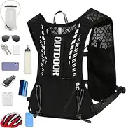 [Generic] Hydration Vest Pack, Vest for Men - Hydration Pack Water Bag, Reflective, Adjustable Sports Equipment for Gym, Training, Jogging, Hiking, Night, Cycling