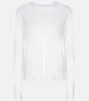 [The Row] The Row Shermann cotton-jersey top AU 8 white
