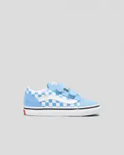 [Vans] Vans Toddlers' Old Skool V Shoes in Theory Checkerboard Heritage Blue Size 4 4 Theory Checkerboard Heritage Blue