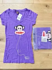 Paul Frank Juniors Women’s Balloon Julius Purple T-Shirt Size S