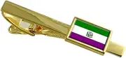[Select Gifts] City mantenopolis Espirito Santo State Flag Gold Tie Clip Engraved Personalised