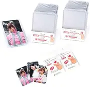 LASPRINTAL 100pcs K-Pop Top Loaders, Toploader for Kpop Photocards & 100pcs Card Sleeves Bundle Set