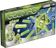 Geomag 337 Glow Magnetic Construction Set, 104-Pieces