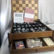 History Channel Life Member Civil War Game Set-Chess,Dominos,Cribbage & Checkers
