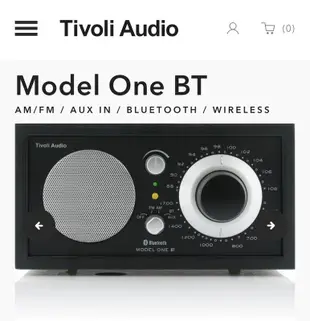 [ 沐耳 ] Tivoli Audio 經典收音機 Model One BT 藍牙無線傳輸/外部輸入/喇叭(黑色版本)
