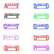 "Entered" or Personalised Text Name Signature Rubber Flash Stamp Self Inking
