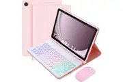 WASSUP for Samsung Galaxy Tab A9+/A9 Plus 11 inch 2023 Keyboard Case Detachable Color Backlit Bluetooth Keyboard & Mouse-Pink