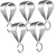 Gogogmee Necklace Pendant Clasp Clip 5pcs Detachable Jewelry Findings Bail for Handmade Accessories