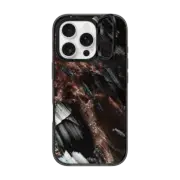 iPhone 16 Pro Impact Ring Stand Case MagSafe Compatible Brown Black Onyx Marble