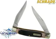 SCHRADE OLD TIMER MUSKRAT FOLDING POCKET KNIFE SAWCUT DELRIN HANDLE KNIVES 77OT