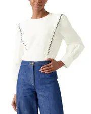 LK Bennett Isabella Silk-Blend Blouse