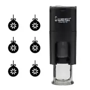 Ornament Self Inking Xmas Stamp Black Ink 10mm Craft Loyalty Business Card