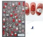 3D Nail Art Stickers Christmas Tree Snowflakes Santa Water Decals Decoration DIY