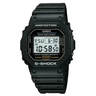 CASIO G-SHOCK 黑色運動電子錶DW-5600E-1V