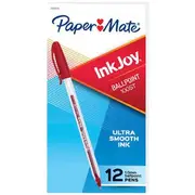 Paper Mate InkJoy 100 Ballpoint Pens Red 12 Pack