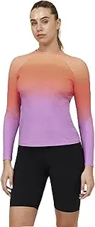 [Gottex] Women's Free Nixi Long Sleeve Rash Guard Swim Top-Built-in Sports Bra, Removable Soft Cups Swimwear
