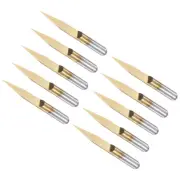 10pcs Engraving CNC Router Bits, 0.1mm Tip Width 20 Degree Angle 1/8" Shank Bits