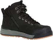 [Hard Yakka] Men's 3056 Lace-Up Side Zip Steel Toe Safety Boot, Black, 6 AU/7 US