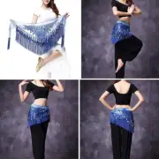 Show Costumes Sequins Hip Scarf Dancer Skirt Belly Dance Belt Waist Chain