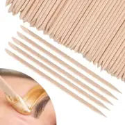 Wooden Wax Sticks Eyebrow Lip Nose Waxing Sticks Small Wax Spatulas Applicato...