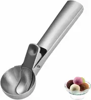 Ice Cream Scoop Easy Release Designed, Professional Metal Ice Cream Spoon, Ice Cream Scooper for Gelato, Cookie Dough, Sorbet
