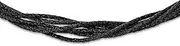 [JewelryWeb] 925 Sterling Silver Multi strand Lobster Claw Closure Black Rhodium Wire Mesh With 2inch Ext Necklace 18 Inch-Strand-Necklace for Women