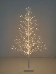 3.9 Ft/5.8 Ft White Birch Tree W/LED Lights Indoor Christmas Tree Decor