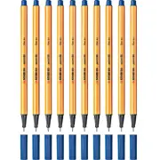 NEW 10x Stabilo 88 Point Fineliner Pen 0.4mm Blue Box BULK