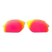 Walleva Fire Red Replacement Lenses For Smith Optics Parallel D-Max Sunglasses