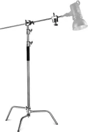 Pro 100% Stainless Steel Heavy Duty C Stand with Boom Arm - Light Stand