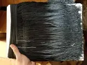 new chainette fringe 11 inches -black/gray -2 tone colors -sold by yard