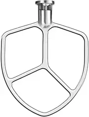 Stainless Steel Flat Beater for KitchenAid 5qt-6qt Bowl-Lift Stand Mixer, Fit for Professional 5 Plus and Professional 600 Seris Mixer K5 KG25 KV25 KP26 KT26, Heavy Duty and Dishwasher Safe,